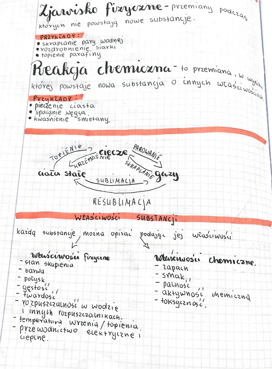 Zjawisko Fizyczne i Reakcja Chemiczna - Klasa 7 Przykłady