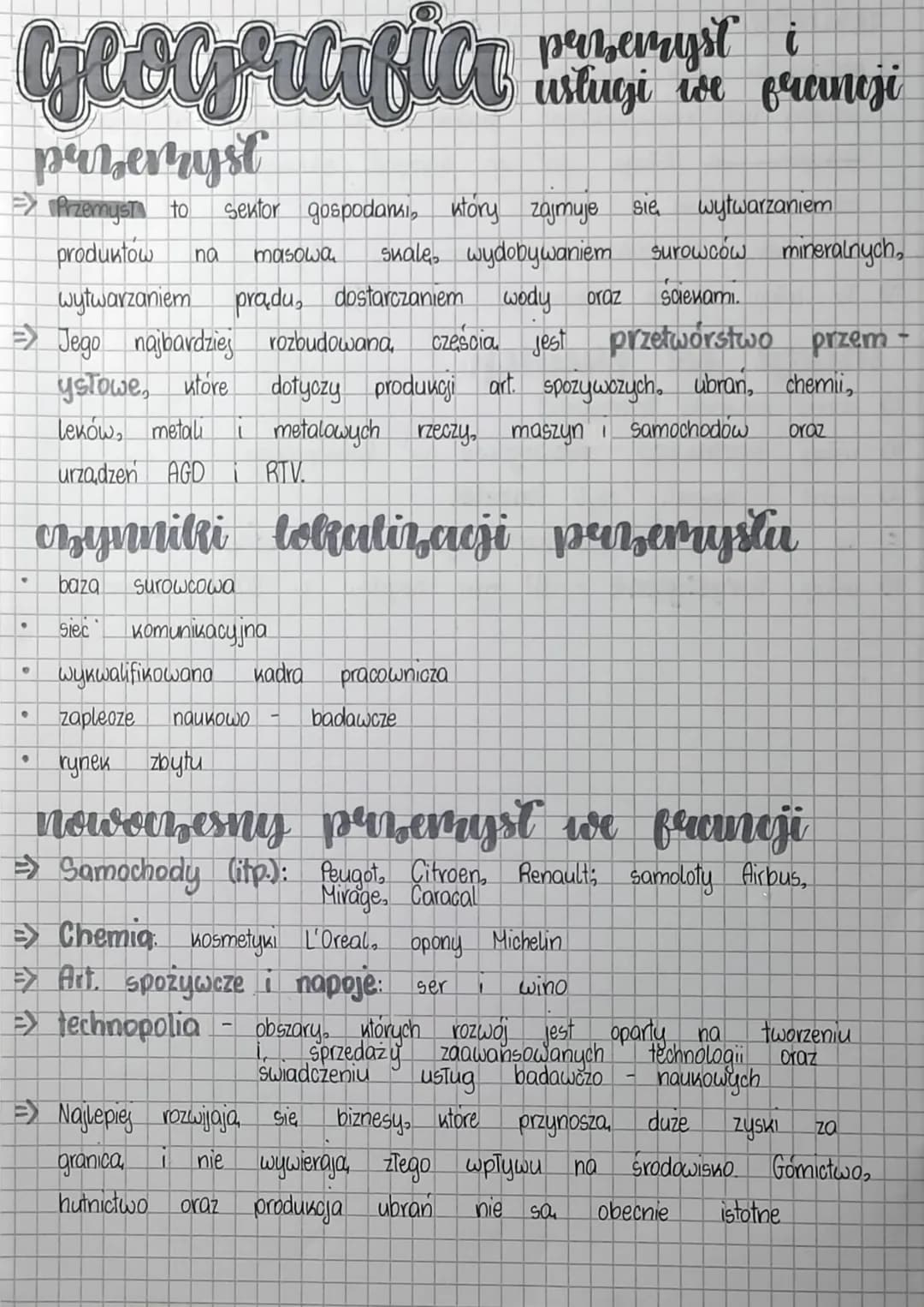 glogy Polafica
przeryst
●
=>Jego najbardziej
ysłowe, utore
leków, metali
urządzeń AGD
czynniki lokatizacji przemysłu
O
Przemyst to Sektor go