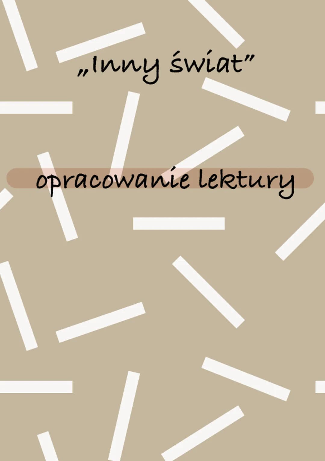 „Inny świat"
opracowanie lektury Gustaw
„INNY ŚWIAT” Grudziński
Herling
współczesność
Epoka
Powieść
Gatunek literacki
obszerny utwór epicki 