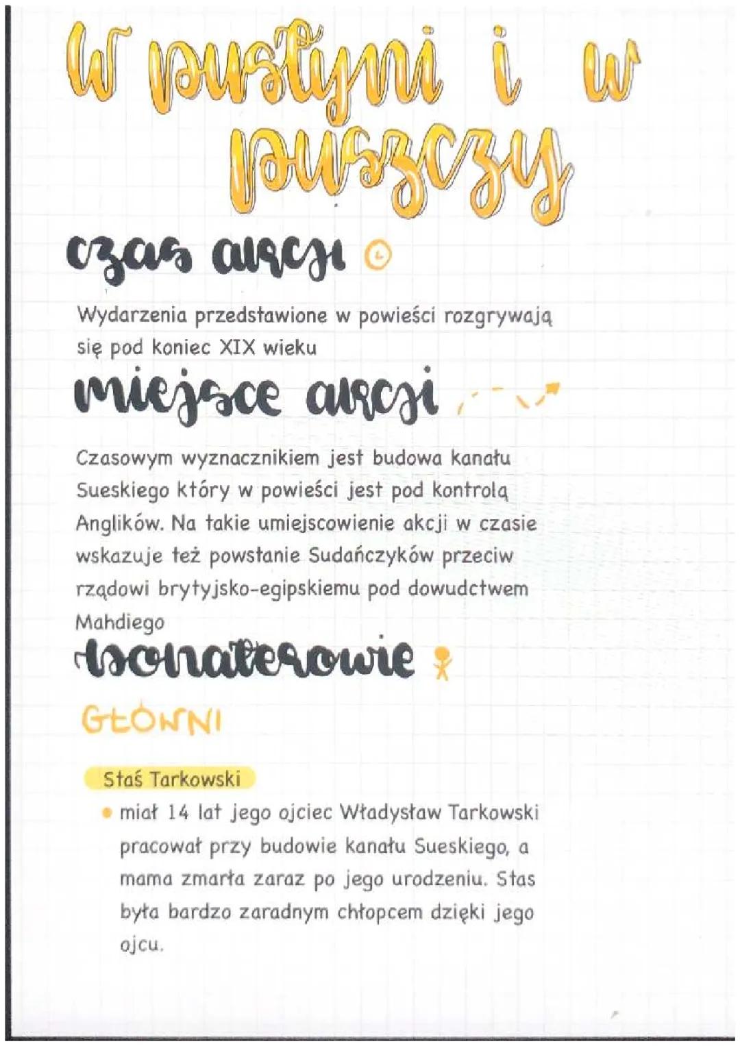 W pustyni i w puszczy - Analiza i Bohaterowie