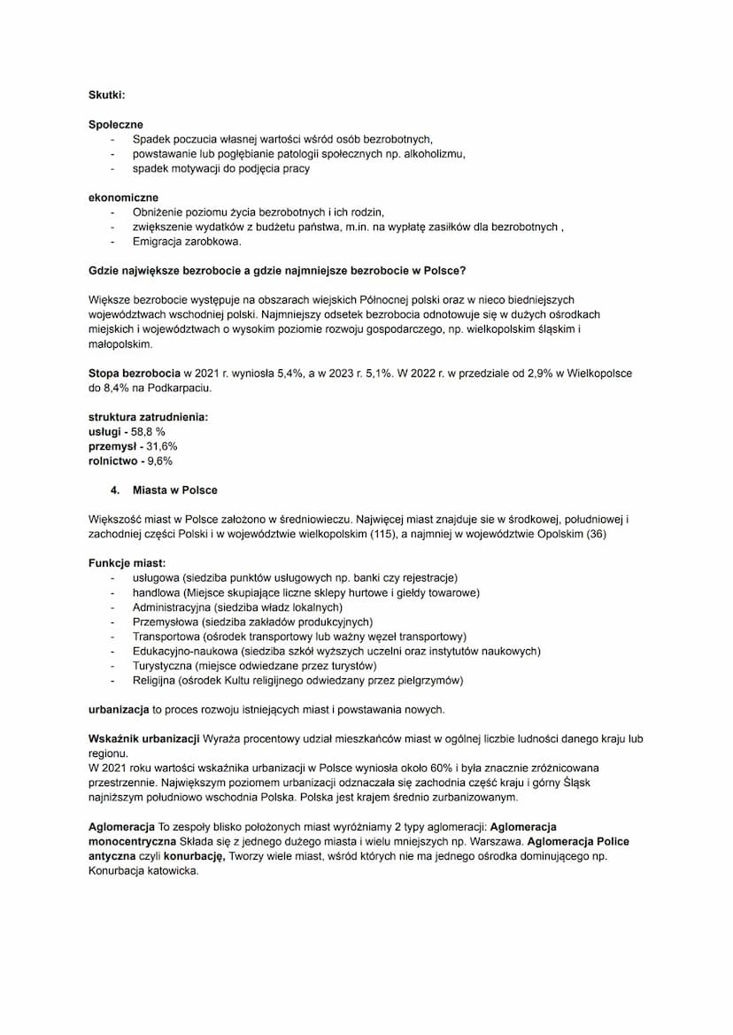 1.
Struktura narodowościowa Polski i innych krajów europejskich
Geografia
sprawdzian dział II cz. II
Polska:
Polska jest krajem jednolitym n