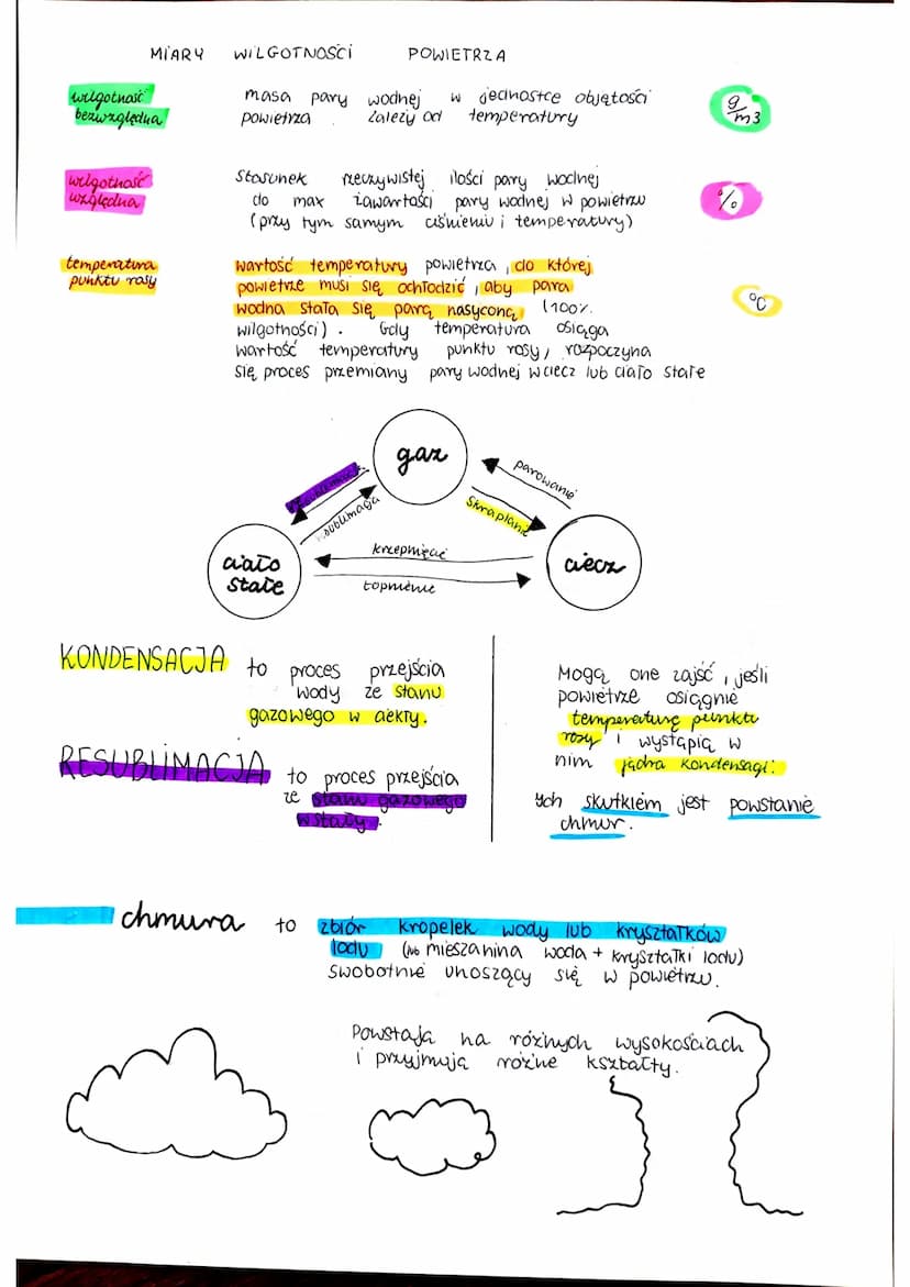 OPADY
ATMOSFERYCZNE
FRONTY
ATMOSFERYCZNE
wilgotność powietrza to zawartość
pary wodnej
w powietrzu.
Dostaje się ona do atmosfery na skutek
p