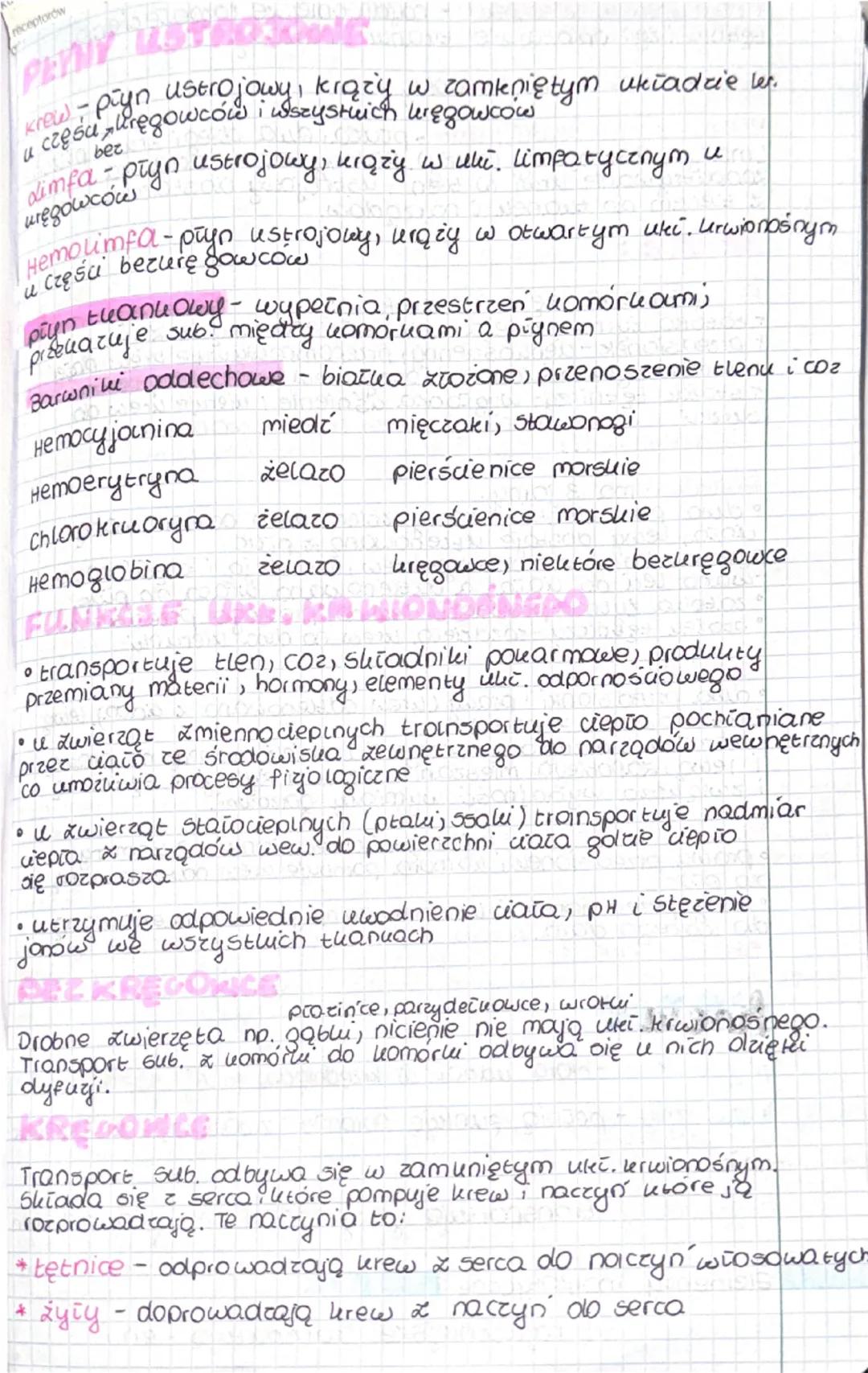 # receptorów
PEYNY USTROS
Krew-piyn ustrojowy, krazy w zamkniętym ukiadzie ler.
u częsuuręgowców i wszystkich kręgowcow
ber
piyn ustrojowy, 