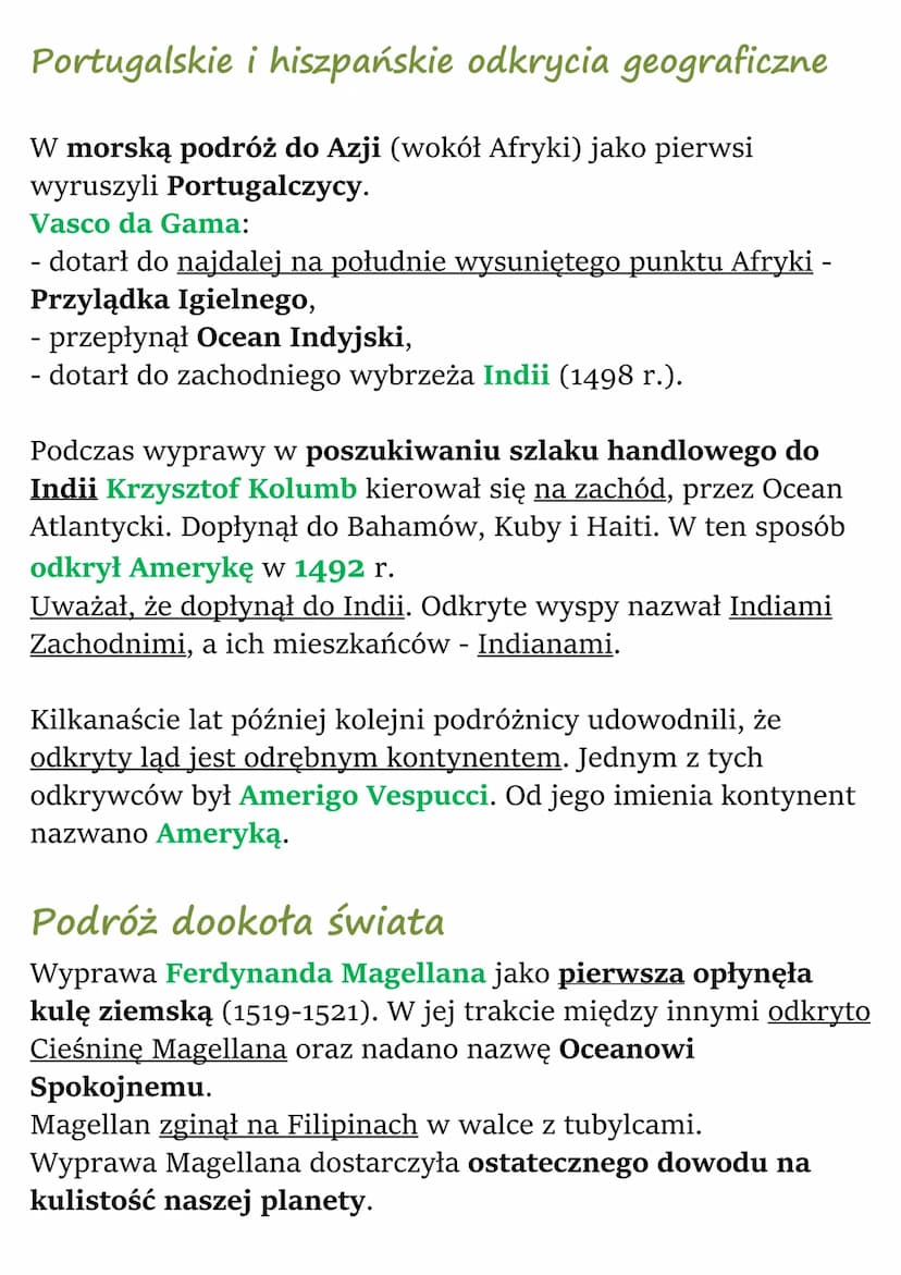 Pierwsze podróże
geograficzne
Wielkie odkrycia geograficzne
Wikingowie zamieszkiwali Półwysep Skandynawski. W X w.,
przez Ocean Atlantycki, 
