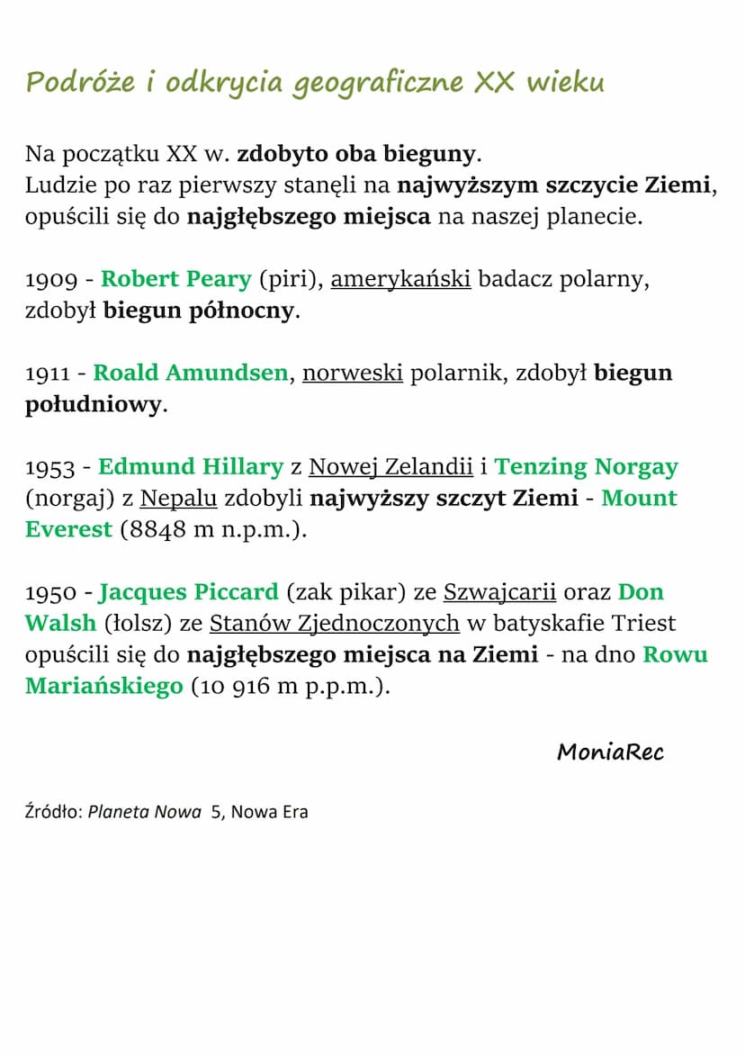 Pierwsze podróże
geograficzne
Wielkie odkrycia geograficzne
Wikingowie zamieszkiwali Półwysep Skandynawski. W X w.,
przez Ocean Atlantycki, 