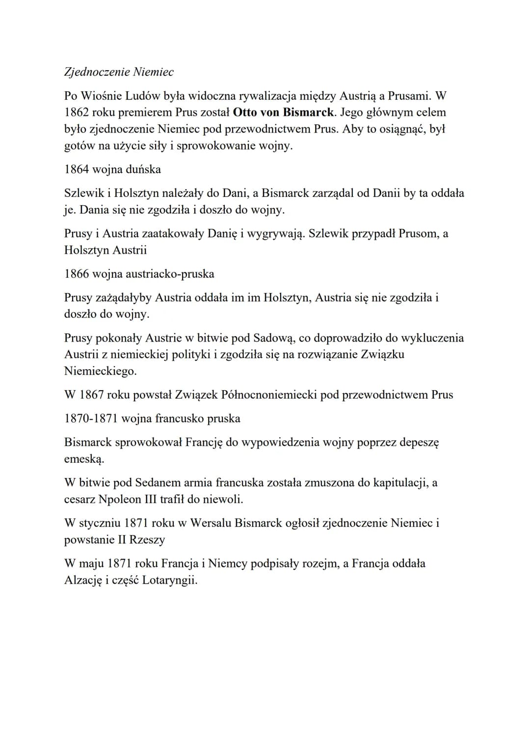 Zjednoczenie Włoch. Zjednoczenie Niemiec
Zjednoczenie Włoch
Włochy były podzielone na wiele państw od wczesnego średniowiecza. Po
nieudanej 
