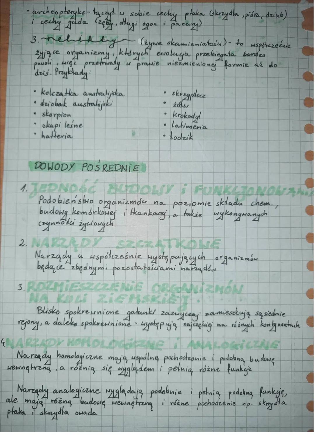 ew
gtych zmian
Ewolucja - to proces stopniowych, ciągtych
organizmów prowadzących do poustania nowych gatunków.
Zmiany te wynikają ze zmiany