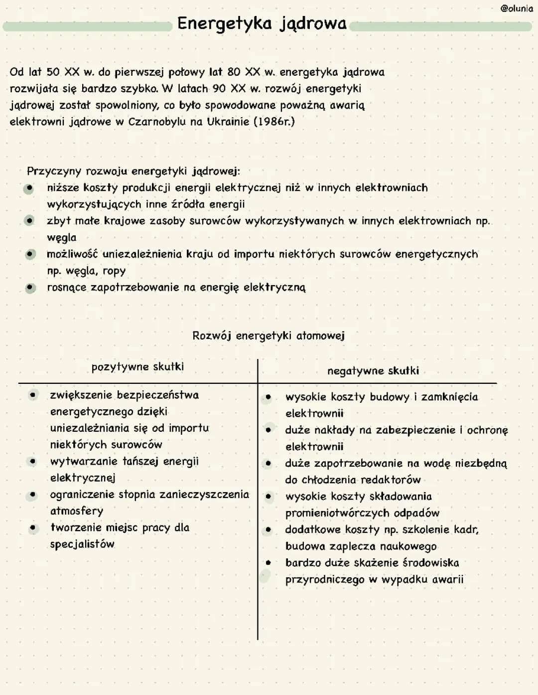 Energetyka jądrowa Geografia klasa 2 rozszerzenie 