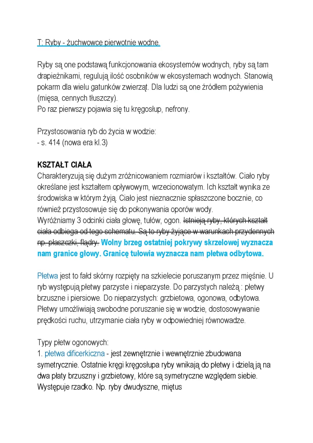 Budowa Ryby dla Dzieci: Anatomia, Płetwy i Łuski - Klasa 2 i 6