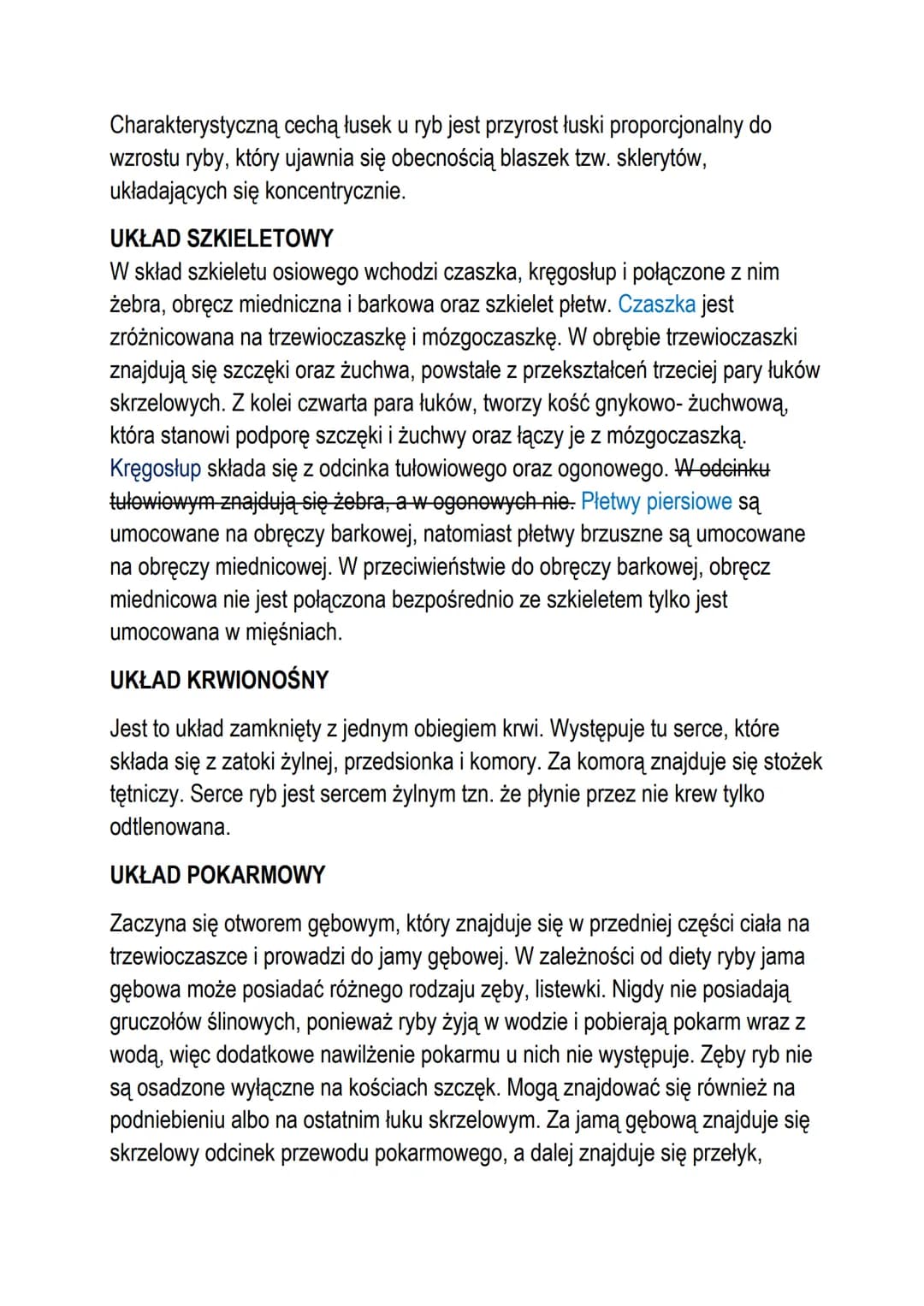 T: Ryby - żuchwowce pierwotnie wodne.
Ryby są one podstawą funkcjonowania ekosystemów wodnych, ryby są tam
drapieżnikami, regulują ilość oso