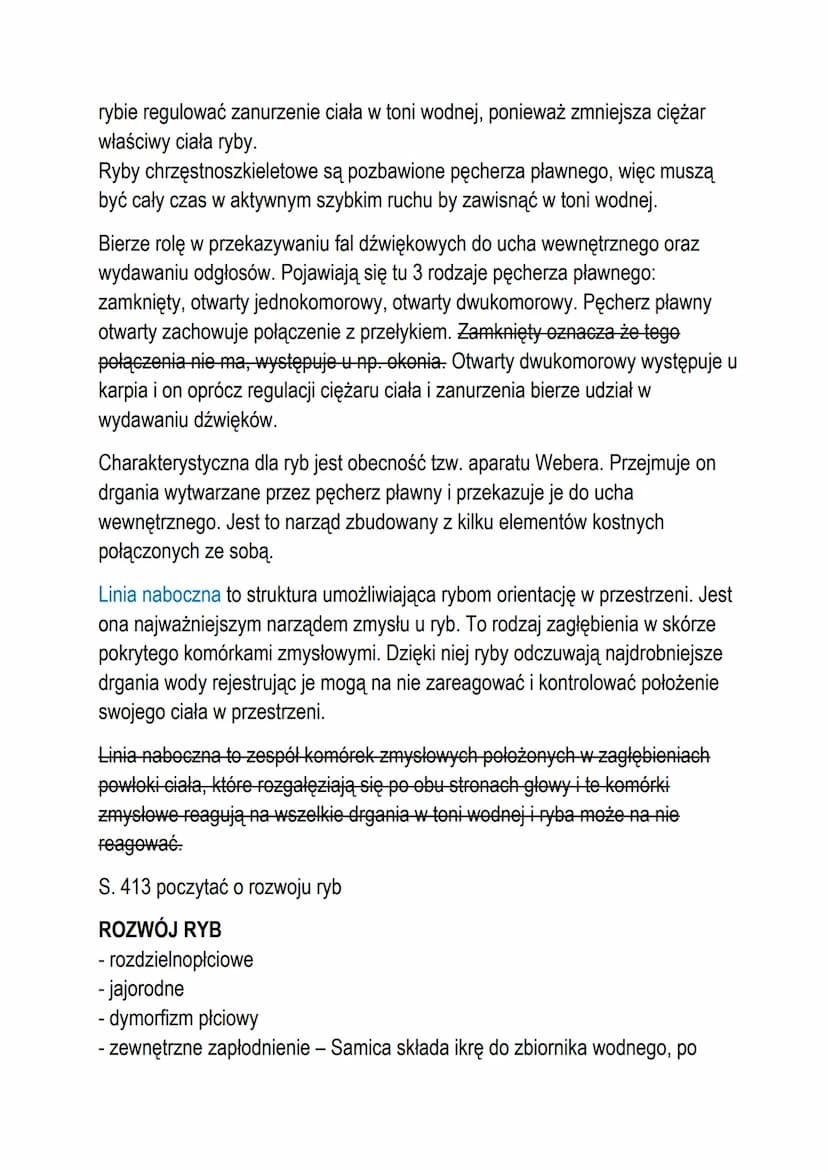 T: Ryby - żuchwowce pierwotnie wodne.
Ryby są one podstawą funkcjonowania ekosystemów wodnych, ryby są tam
drapieżnikami, regulują ilość oso