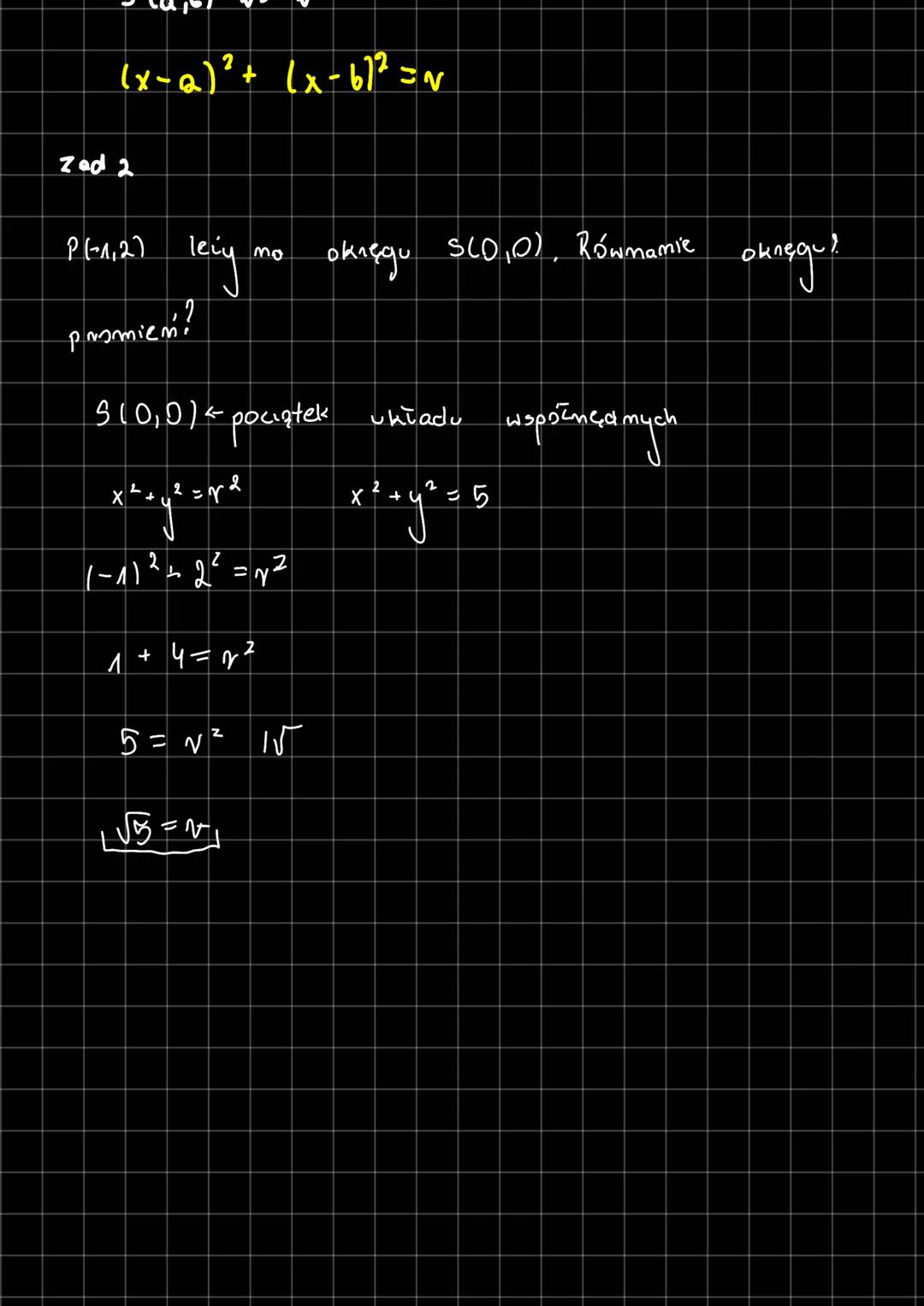 GEOMETRIA ANALITYCZNA
WSPÓŁRZĘDNYCH.
SNodek -> Slx,y!
Promień ->
V
- 26100
Zada.
wozystkich pumkałów płascryzmy. At snyck
"
od punktów
NOWMO