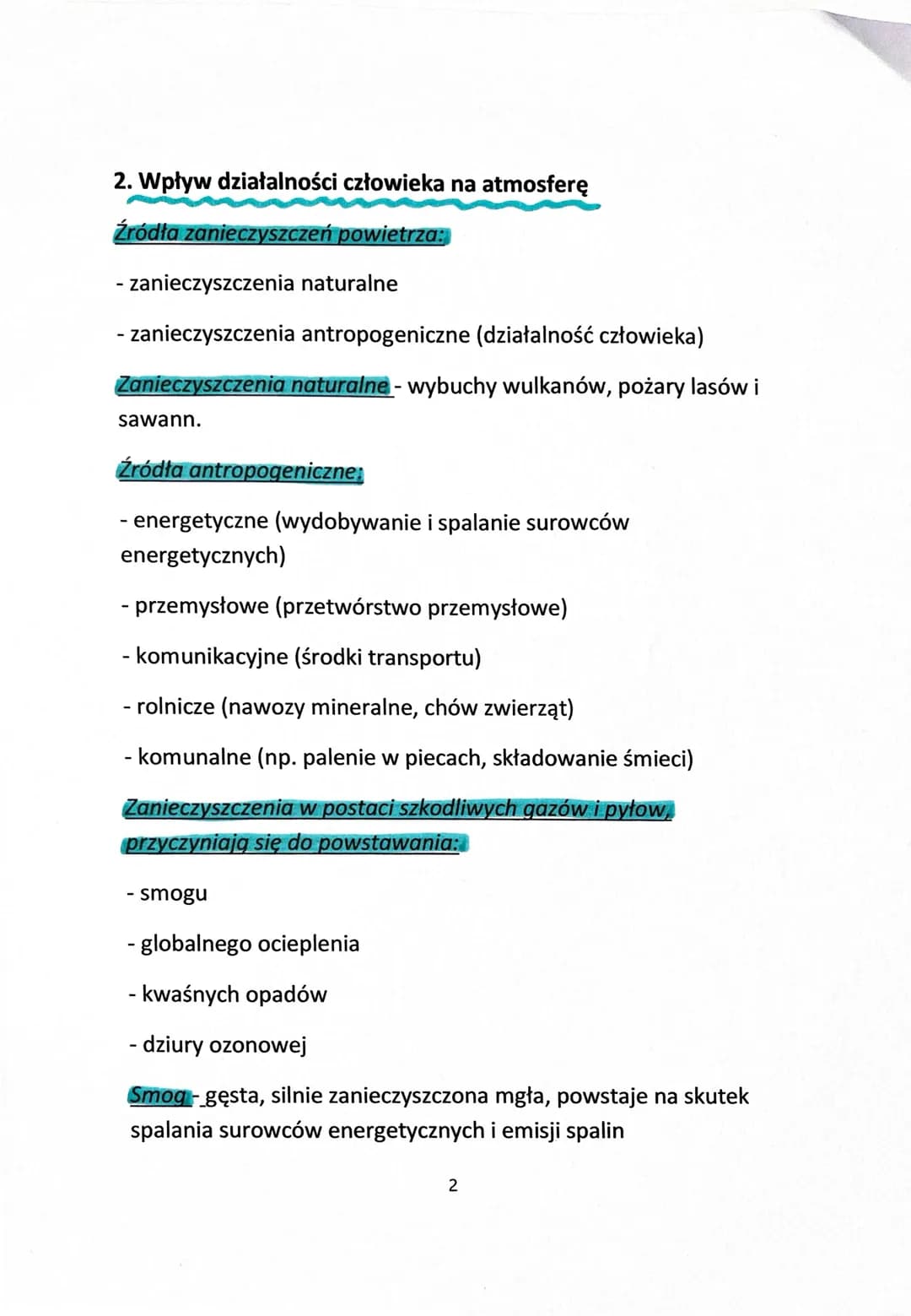 WPŁYW CZŁOWIEKA NA ŚRODOWISKO
1. Konflikt w relacji człowiek-środowisko
antropoptesja - negatywne oddziaływanie człowieka na
środowisko
PROD
