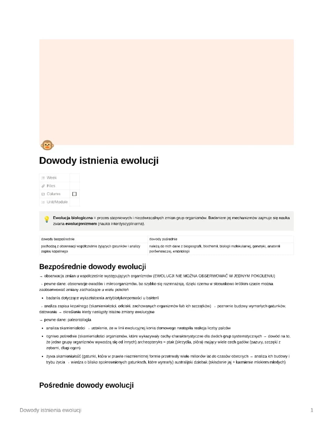 Dowody istnienia ewolucji