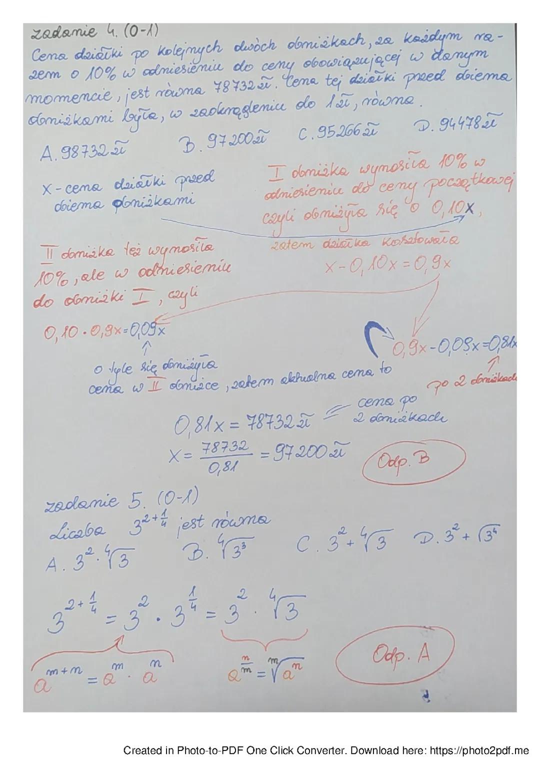 Matura Matematyka 2022: Odpowiedzi i Zadania PDF