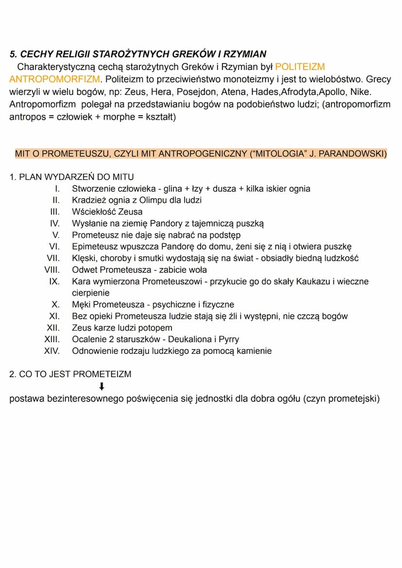 1. CO TO JEST MIT?
Jest to opowieść narracyjna, fabularna, wyrażająca wierzenia dawnej społeczności, czyli
społeczności archaicznej. Mity by