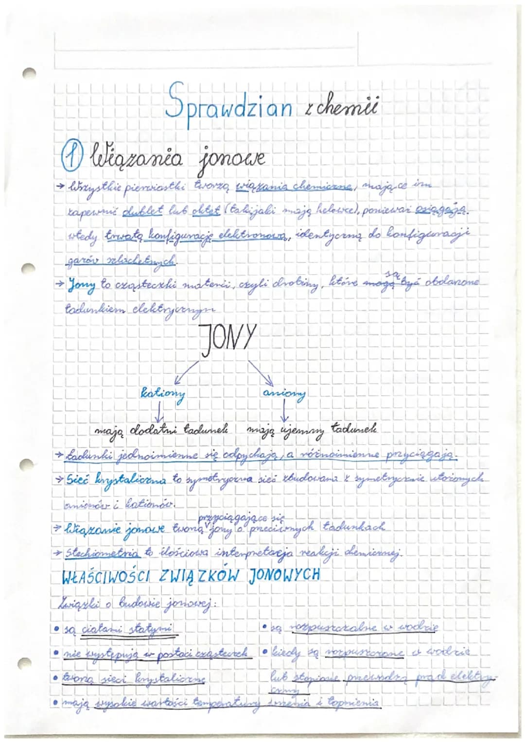 Sprawdzian zchemii
O Wiązania jonowe
→
• Wszystkie pieniastki tworzą wiązania chemiczne, mające im
tapewnic dublet lub oktat (tabijaki mają 