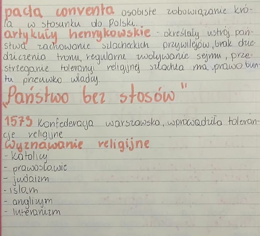 Demokracja szlachecka
1505 demokracjo. slachecka, po konstytucji Nihil novi
(nic nowego) król niemoże wprowadzić bez zgody szla
Jana Olbrach