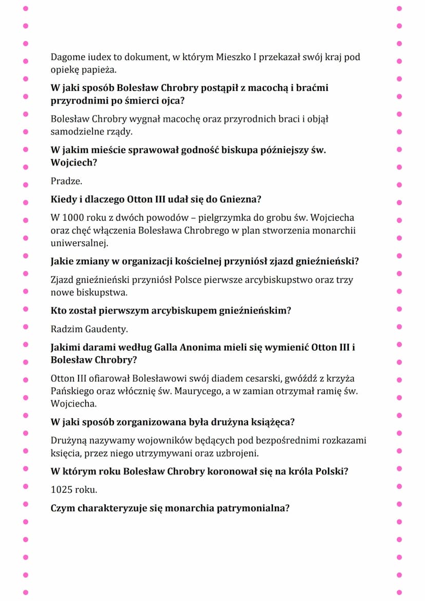 HISTORIA
Różne pytania i odpowiedzi do tematu ,,Polska pierwszych Piastów"
Co to jest ,,kultura archeologiczna"?
Kultura archeologiczna to m