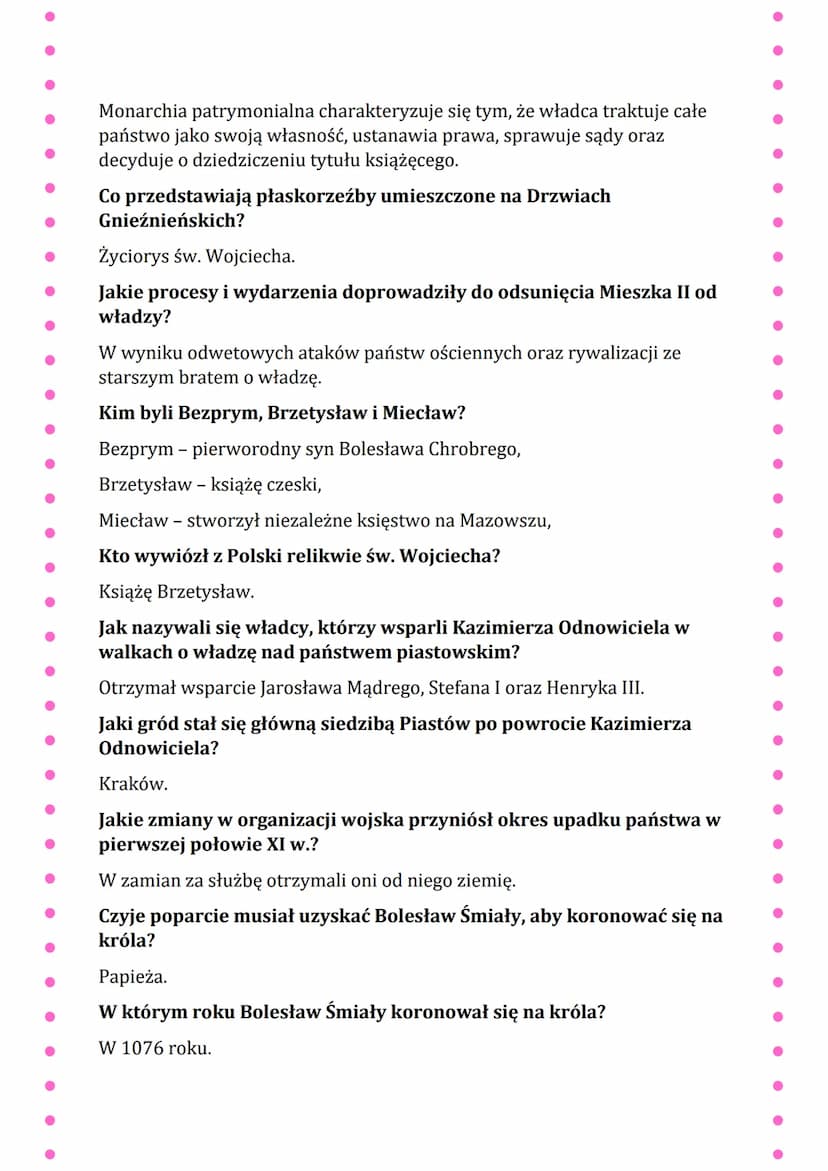 HISTORIA
Różne pytania i odpowiedzi do tematu ,,Polska pierwszych Piastów"
Co to jest ,,kultura archeologiczna"?
Kultura archeologiczna to m