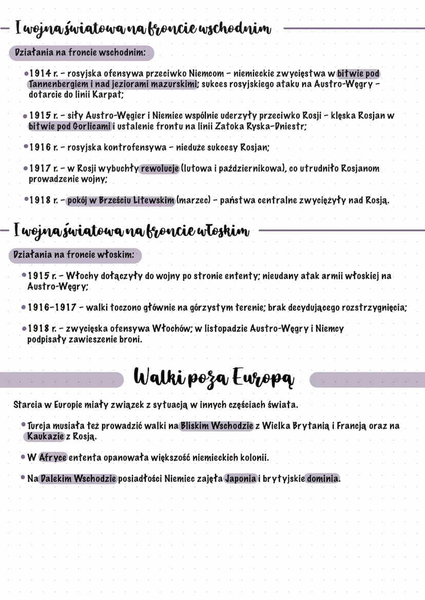 Fronty I wojny
światowej
Główne fronty I wojny światowej znajdowały się w Europie.
> Bezpośrednią przyczyną wybuchu I wojny światowej był za