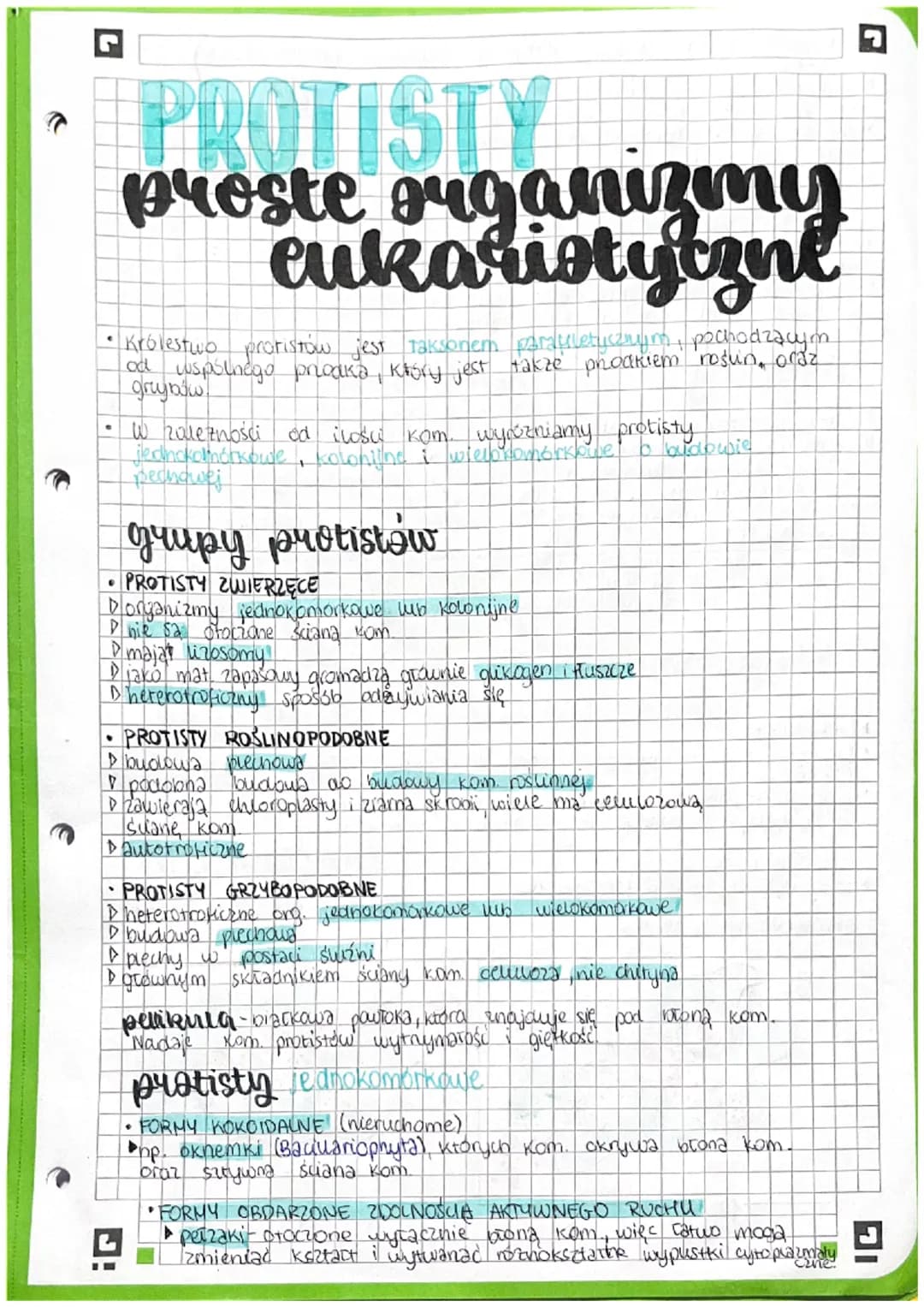 PROTISTY
proste organizmy
eukariotytani
Królestwo protistów jest taksonem parauletycznym, pochodzącym
od wspólnego przodka, kisry jest takze