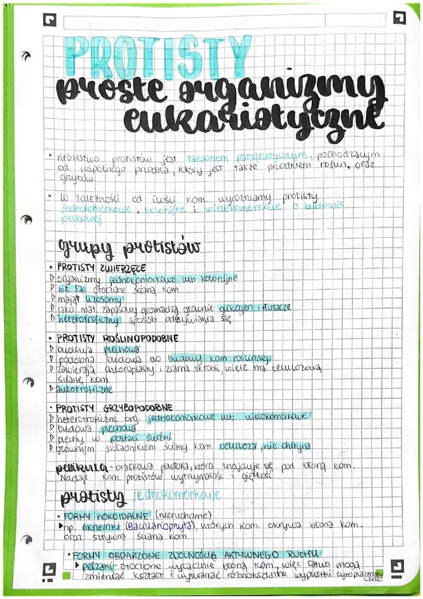 PROTISTY
proste organizmy
eukariotytani
Królestwo protistów jest taksonem parauletycznym, pochodzącym
od wspólnego przodka, kisry jest takze