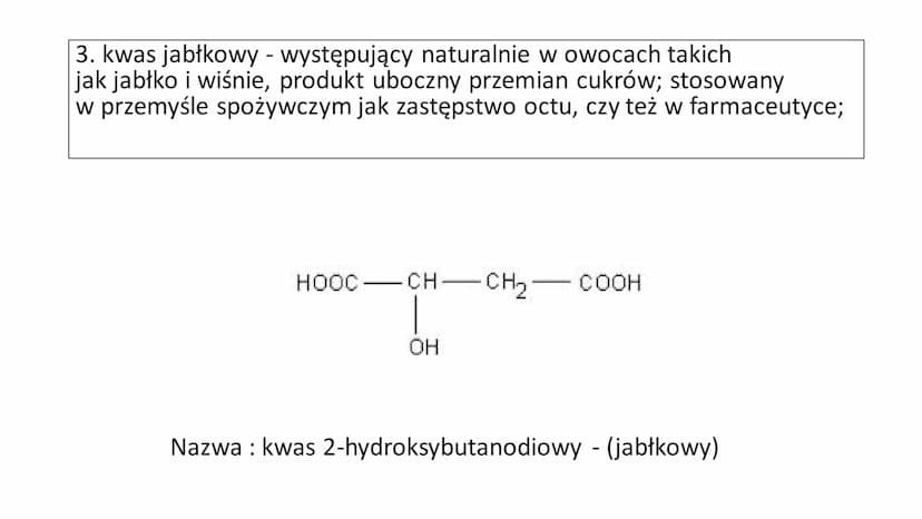 HYDROKWASY Co to są hydrokwasy?
Są to związki pochodzenia organicznego,
posiadające przynajmniej jedną grupę
hydroksylową i karboksylową
Wzó
