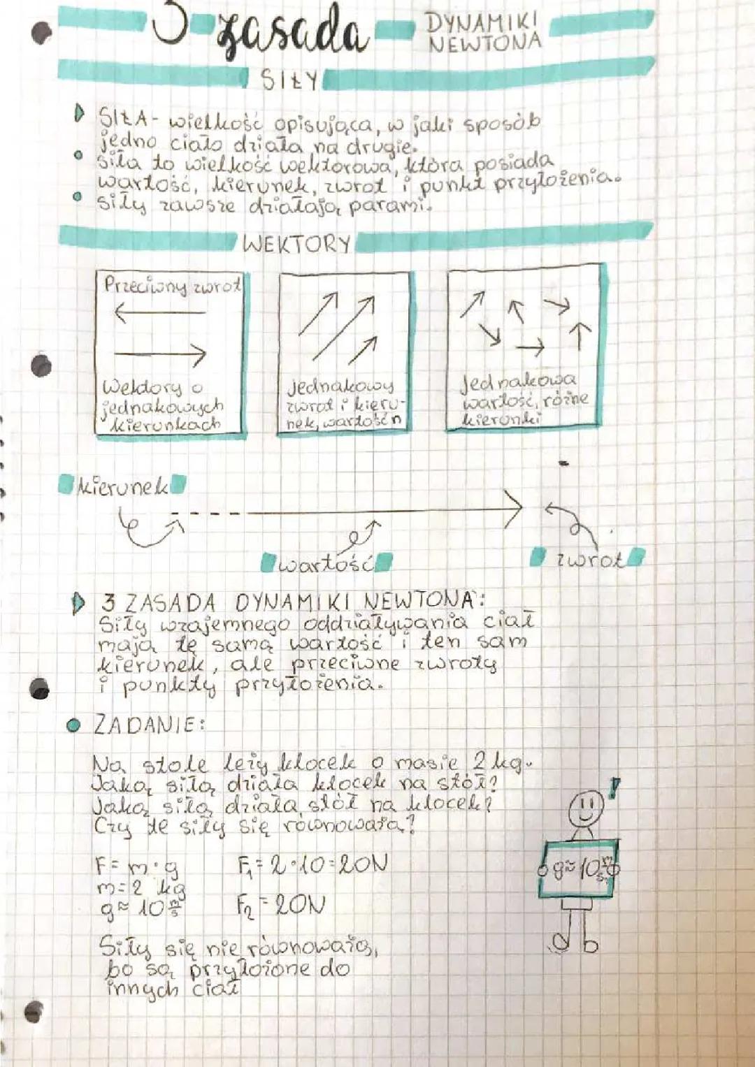3 zasada dynamiki Newtona 