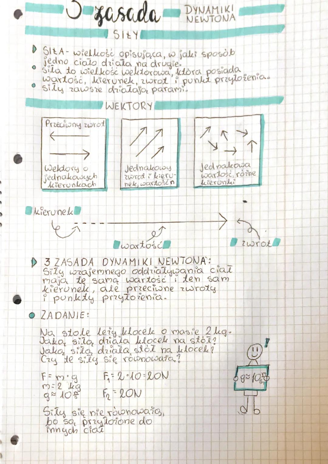 I zasada PRAMICA
DYNAMIK!
NEWTONA
SILY
• SILA- wielkość Opisująca, w jaki sposób
jedno ciało działa na drugie.
• sila to wielkość wektorowa,