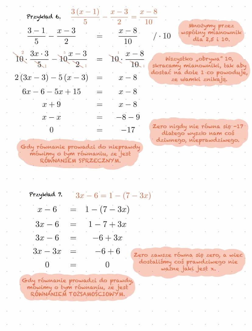 Równanie to przyrównanie dwóch wyrażeń
algebraicznych do siebie.
Każde równanie ma prawą i lewą stronę.
5 −4.
5x + 4x 4
Równania najlepiej z