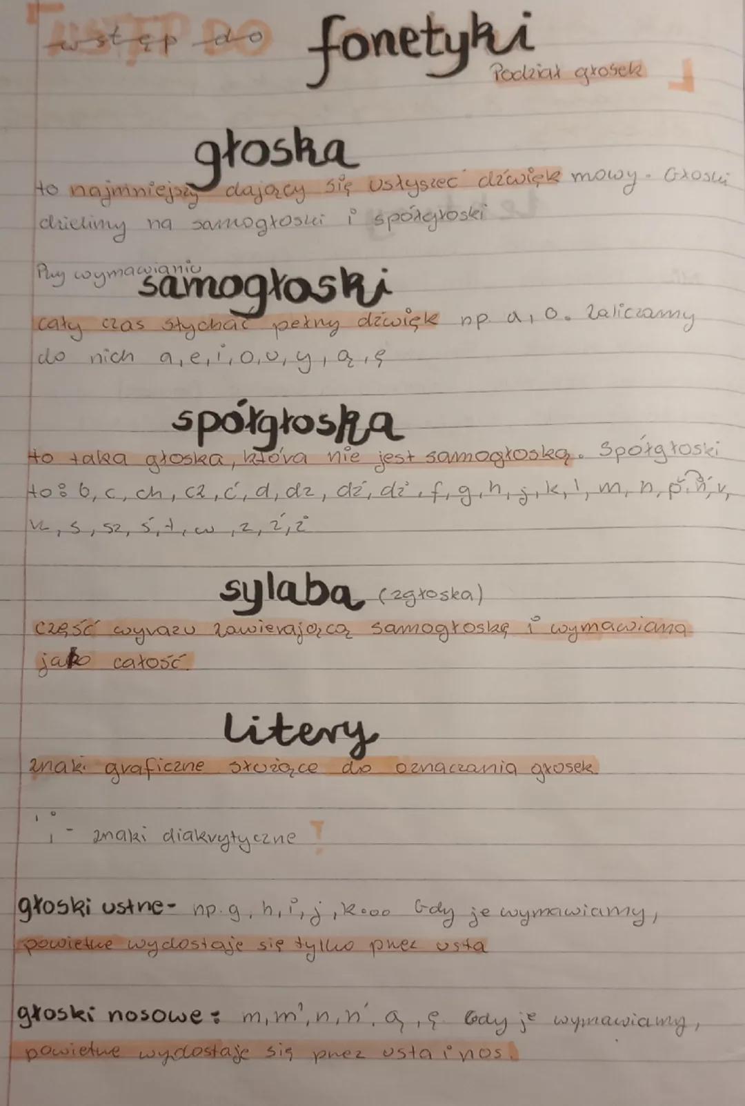 wstęp do
fonetyki
Podział głosek
głosek
głoska
to najmniejszy dający się usłyszeć dźwięk mowy. Groshi
drielimy na samogłoski i spółgłoski
Pu