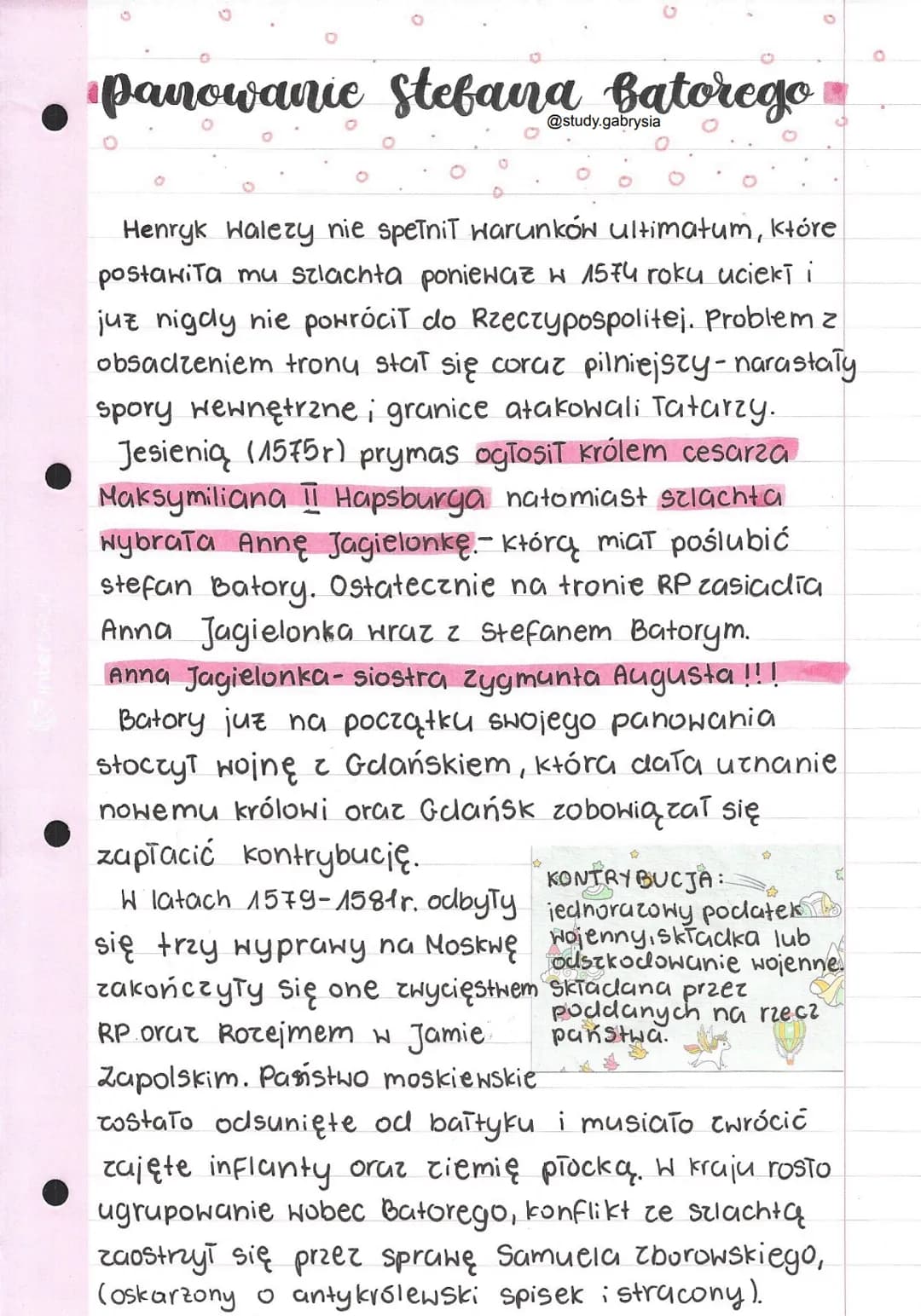 panowanie Stefana Batorego
Henryk Halezy nie spełnił warunków ultimatum, które
postawiła mu szlachta poniewaz H 1574 roku uciekī i
juz nigdy