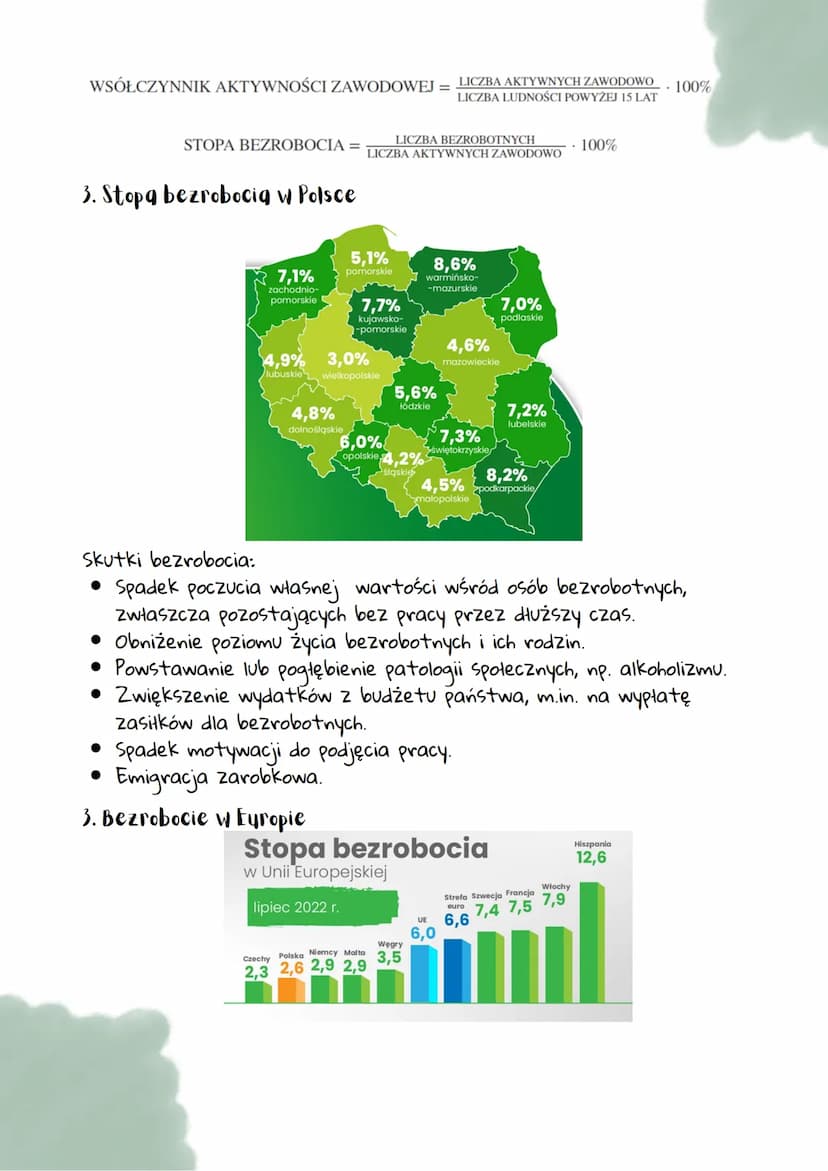 Struktura zatrudnienig i bezrobocie
1. Struktura zatrudnienia w Polsce 2019 r.:
rolnictwo - 9,2%
Przemysł - 32,2%
usługi - 58,6%
Dla analizy