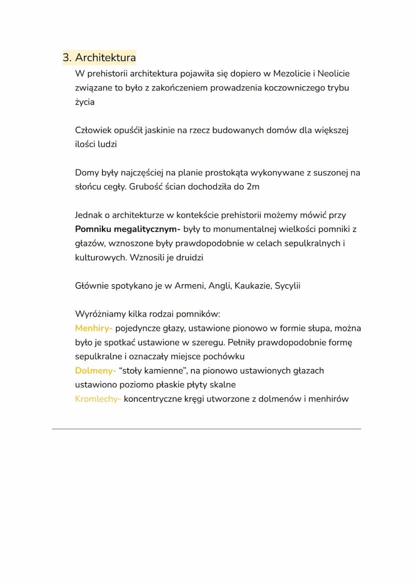 PREHISTORIA
➤ Są to najdawniejsze czasy, pradziejowa sztuka
> Okres ten dzielimy na:
o Paleolit- ok. 550 tys. lat p.n.e
O Mezolit- ok. 8 tys