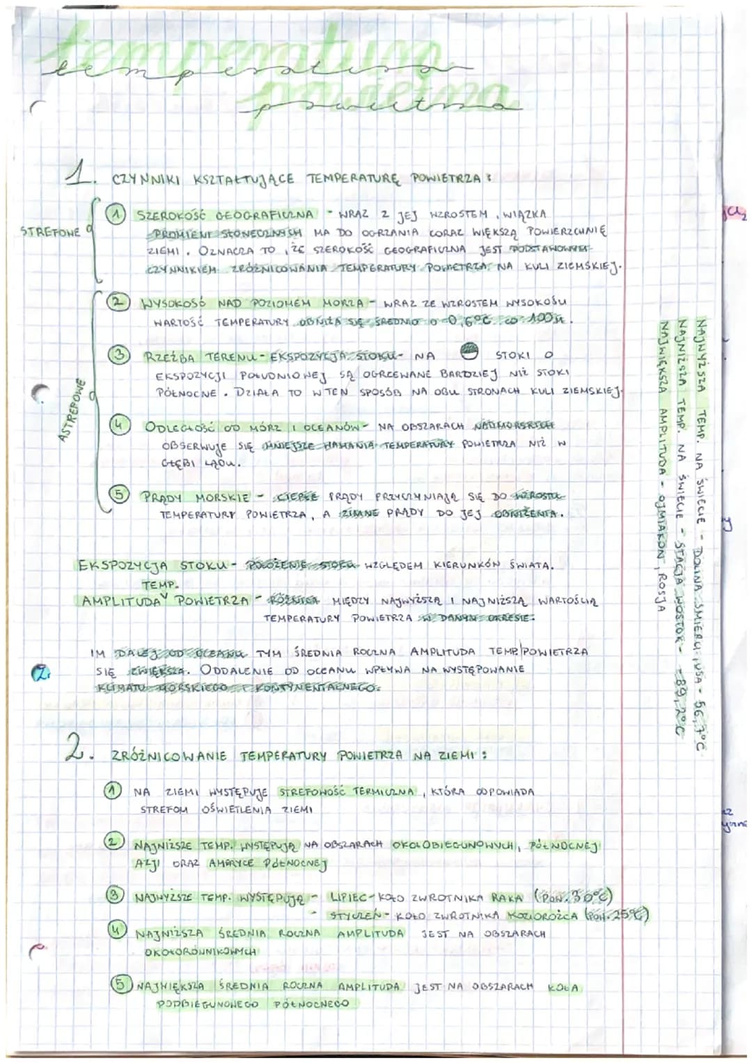 Velipadi
STREFONE
e
1. CZYNNIKI KSZTAŁTUJĄCE TEMPERATURĘ POWIETRZA
(1) SZEROKOŚĆ GEOGRAFICZNA WRAZ Z JEJ WZROSTEM, WIĄZKA
PROMIENI STONEONGC