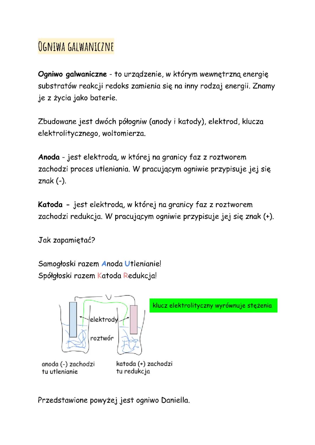 Schemat i Rodzaje Ogniw Galwanicznych - Jak Działa Ogniwo Volty?