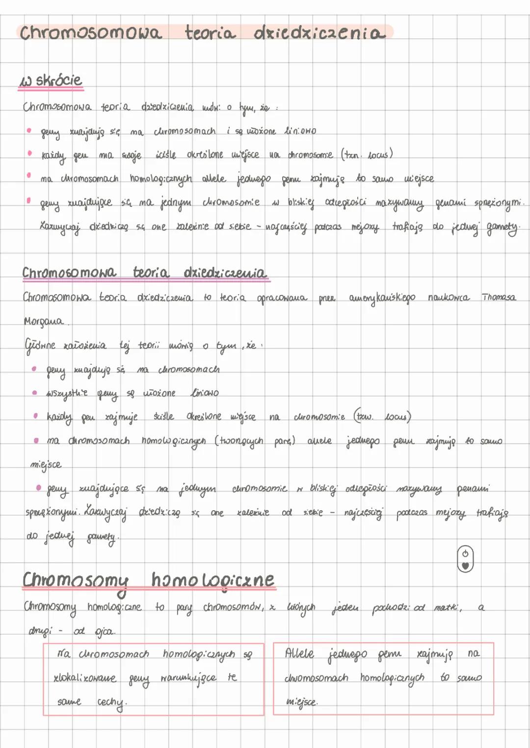 Jak działają chromosomy według Thomasa Morgana