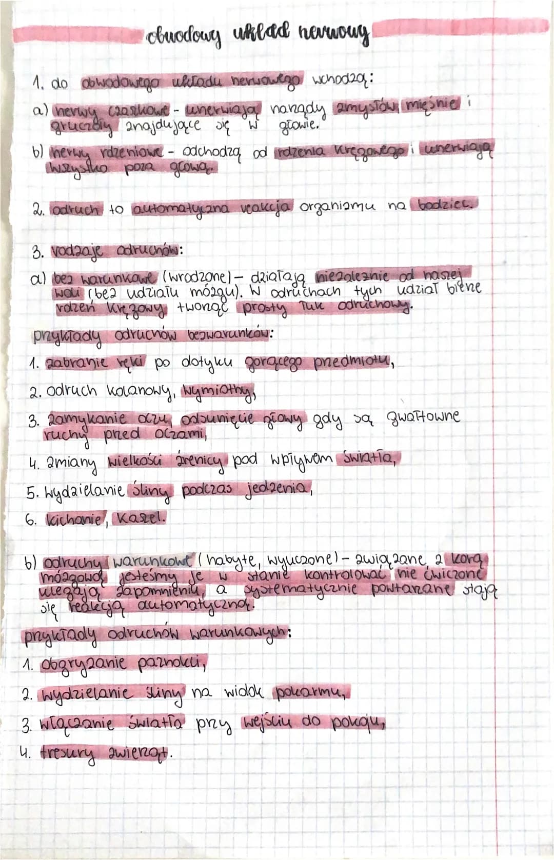 obwodowy uklad nerwowy
1. do obwodowego układu nerwowezo wchodzą:
a) (nerwy (zaskowe - unerviajo narządy amysłów mięśniel i
gruczbiy znajduj