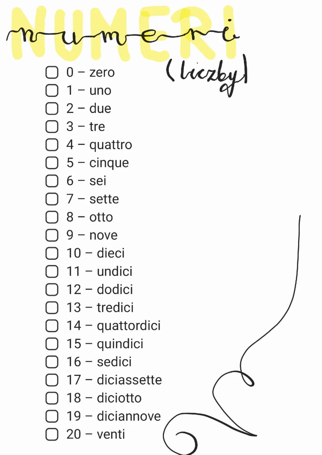Come si contano i numeri in italiano: da 1 a 20 e oltre