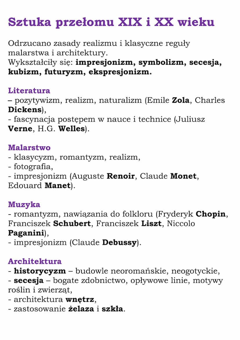 Postęp techniczny i kultura
przełomu XIX i XX wieku
Nauki przyrodnicze i medycyna
Teoria ewolucji – Karol Darwin – rośliny, zwierzęta i
ludz