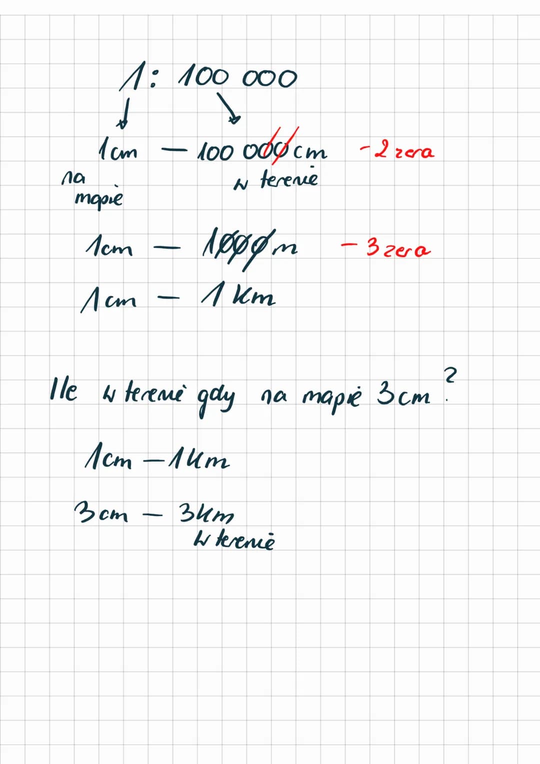 SKALA NA
MAPIE
SKALA 1:10000
●
1 cm - 10000 cm
10000cm - 2 zera
1cm
100
-
lle w terenie ma
1 cm - 100m
4
ист
400m
-
m
, gdy
1.4
2
4cm na map