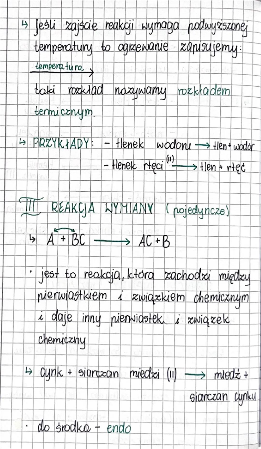 realzje

chemiczne

Rodzaje reakcji chemicznych

Reakcja chemiczno, to proces w czasie
którego substanja pierwotna zmienia
Się w inną substa