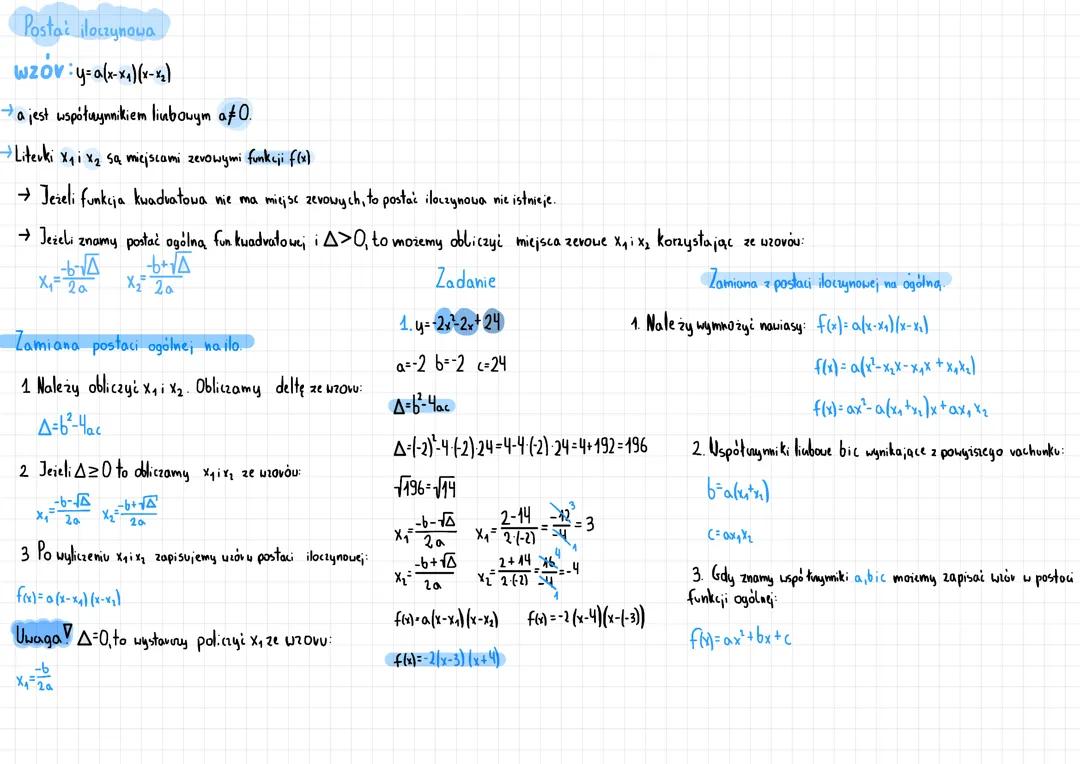 Jak obliczyć postać iloczynową łatwo i szybko 