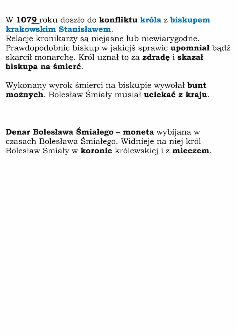 Upadek i odbudowa państwa
pierwszych Piastów
Mieszko II
Zmarł król Bolesław Chrobry - 1025 r.
Rządy objął jego syn Mieszko II, który koronow