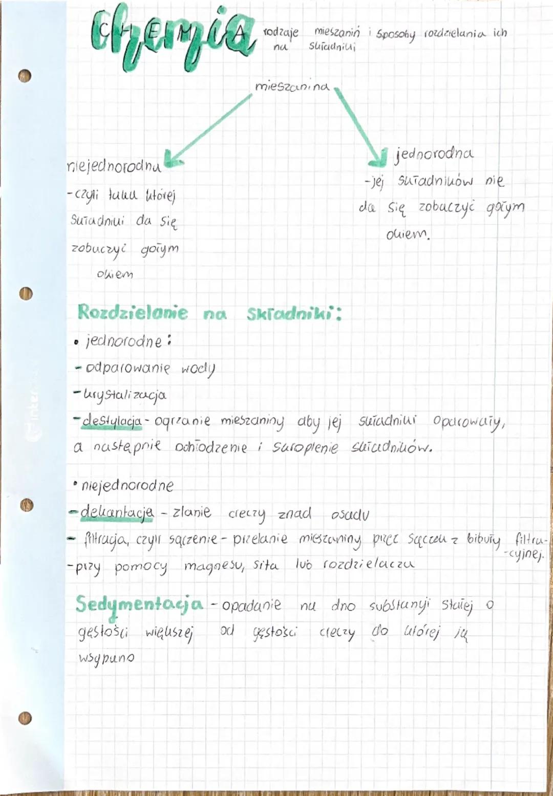 Ginter
chemia
rodzaje mieszanin i sposoby rozdzielania ich
na Suíadnili
mieszanina
niejednorodnu
- czyli tuku ktorej
Suradniui da się
zobucz