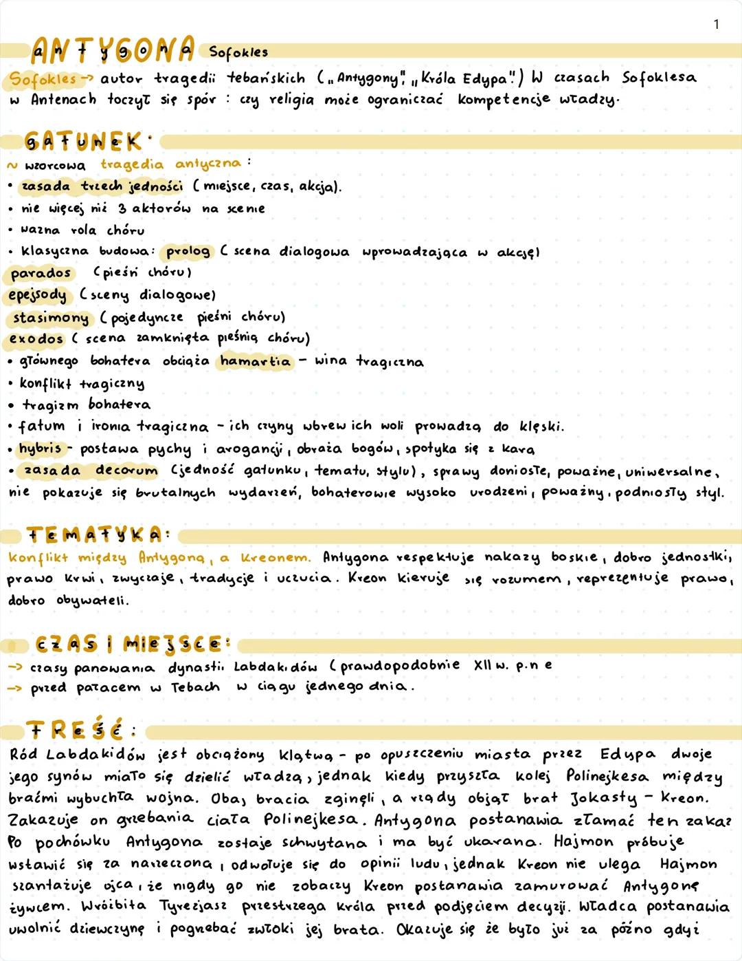 Antygona Sofokles - Szczegółowa Analiza i Streszczenie