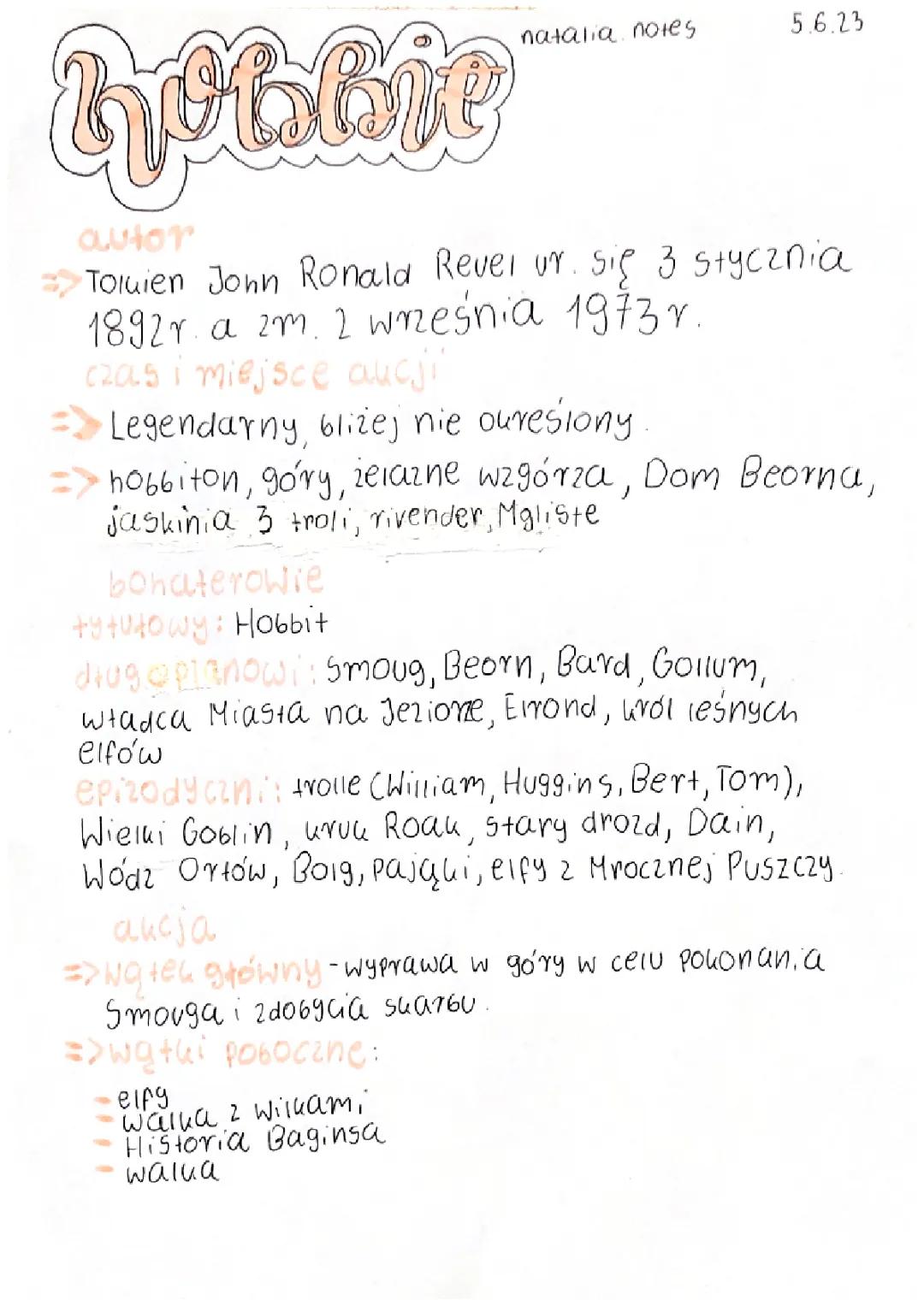 Hobbit - Streszczenie i Omówienie dla Klasy 6