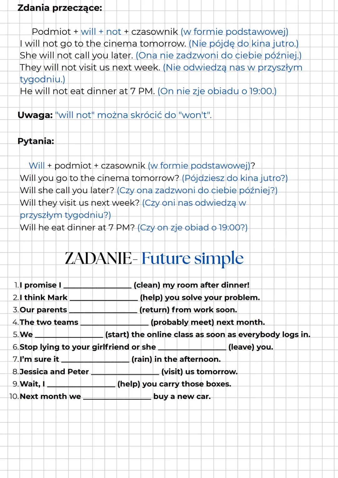 --- OCR Start ---
Czasy- Język
angielski
Powtórka-E8
Teraźniejsze
Present simple-teraźniejszy prosty
Zdania twierdzące:
Podmiot + czasownik 