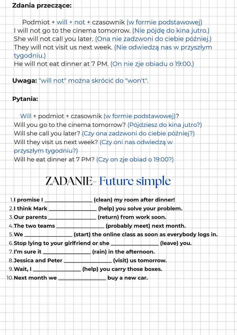 --- OCR Start ---
Czasy- Język
angielski
Powtórka-E8
Teraźniejsze
Present simple-teraźniejszy prosty
Zdania twierdzące:
Podmiot + czasownik 
